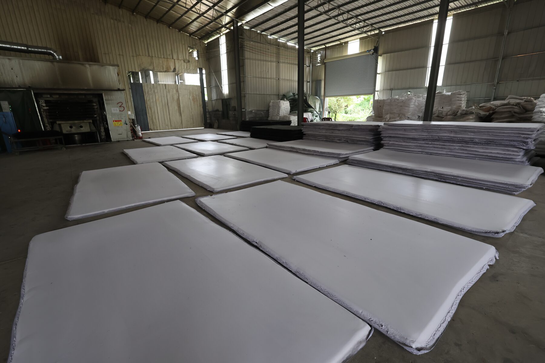 White EVA Foam Slab Stacking Reference