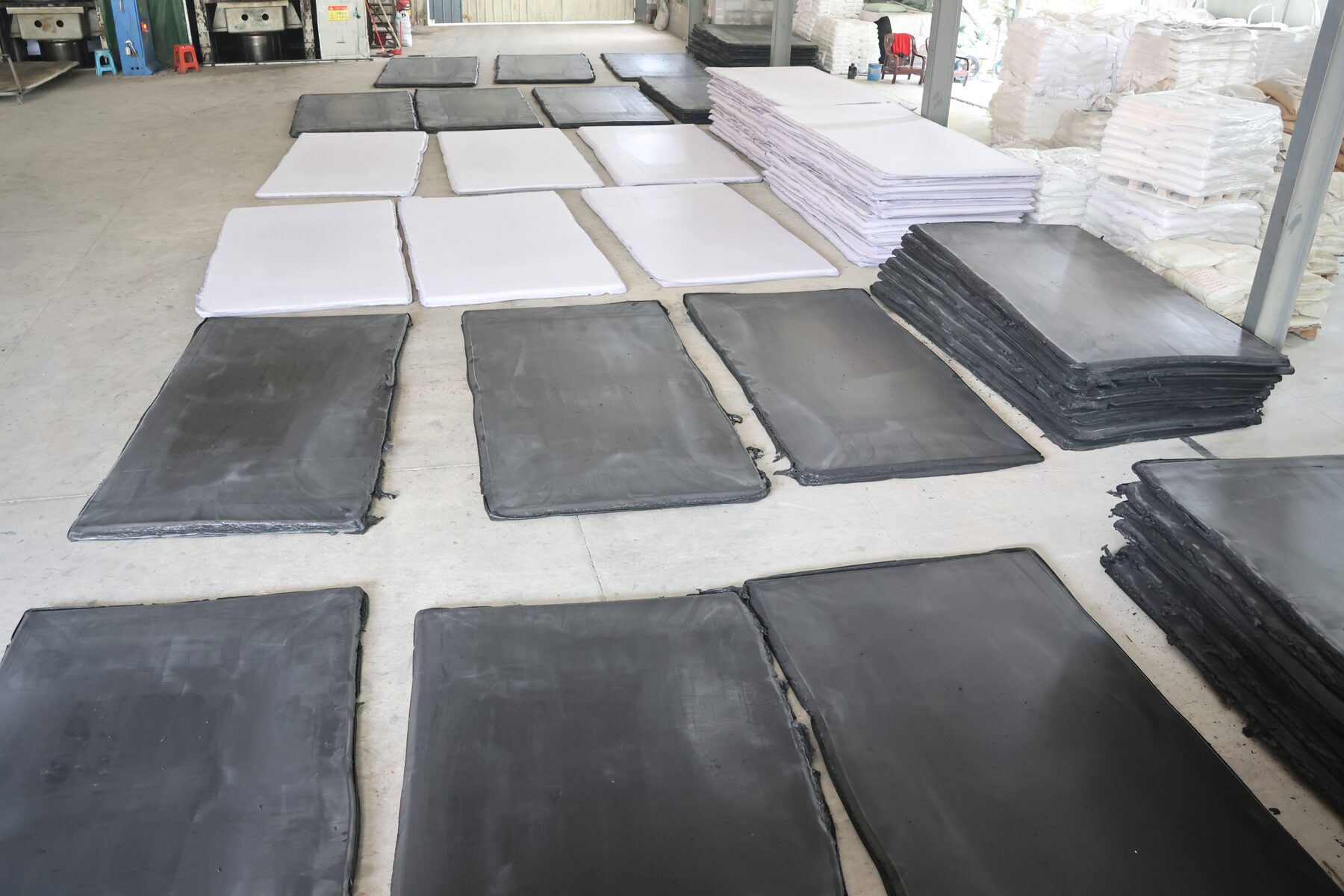 White EVA Foam Slab Stacking Reference