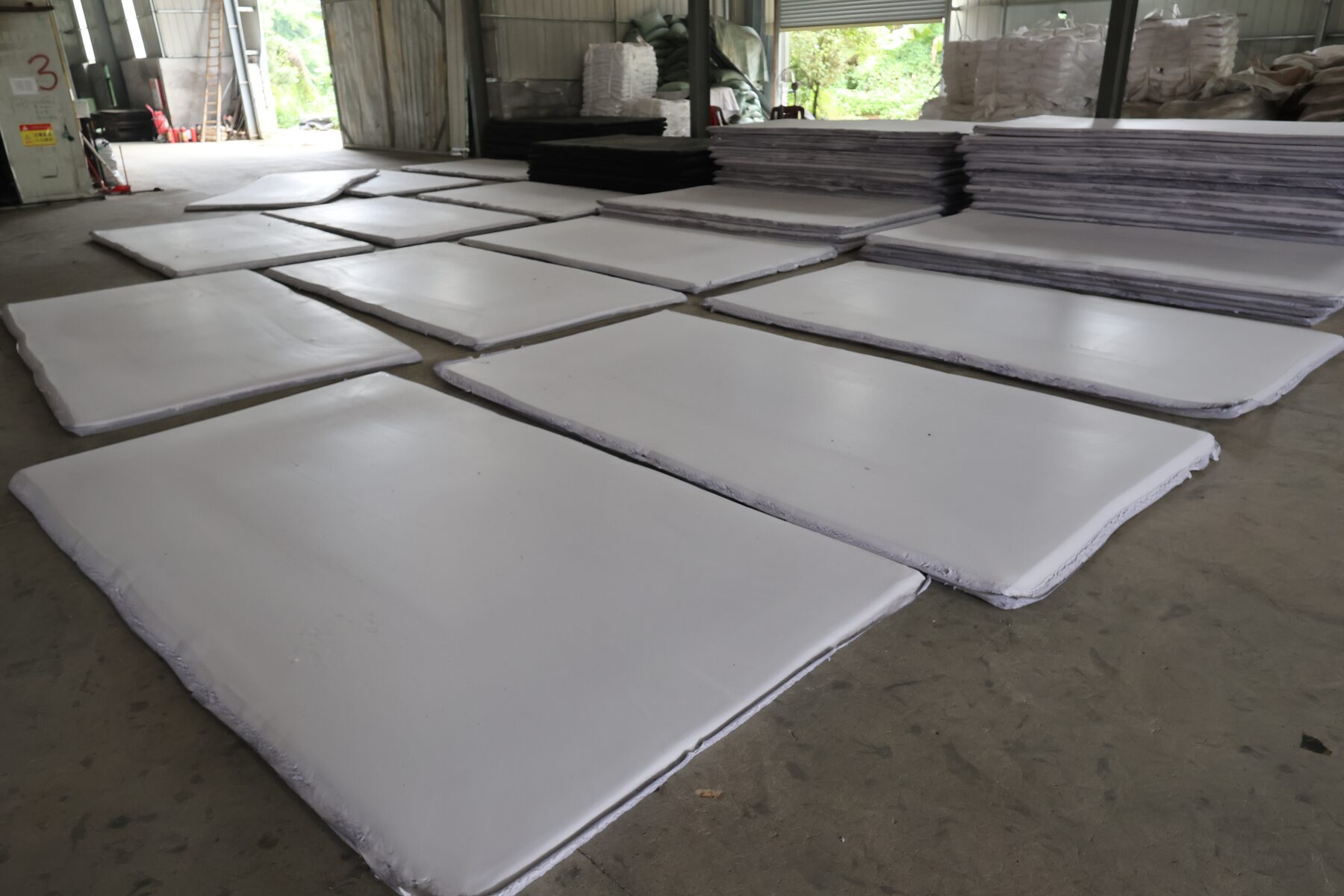 White EVA Foam Slab Stacking Reference