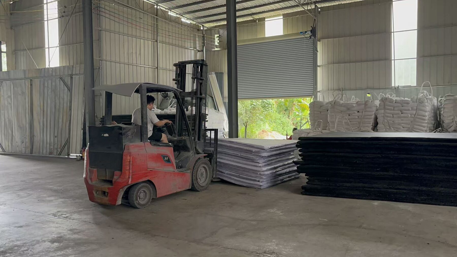 White EVA Foam Slab Stacking Reference