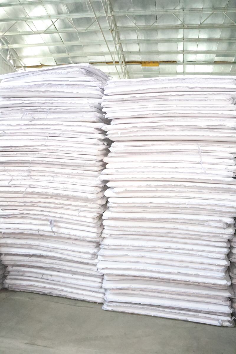 White EVA Foam Slab Stacking Reference