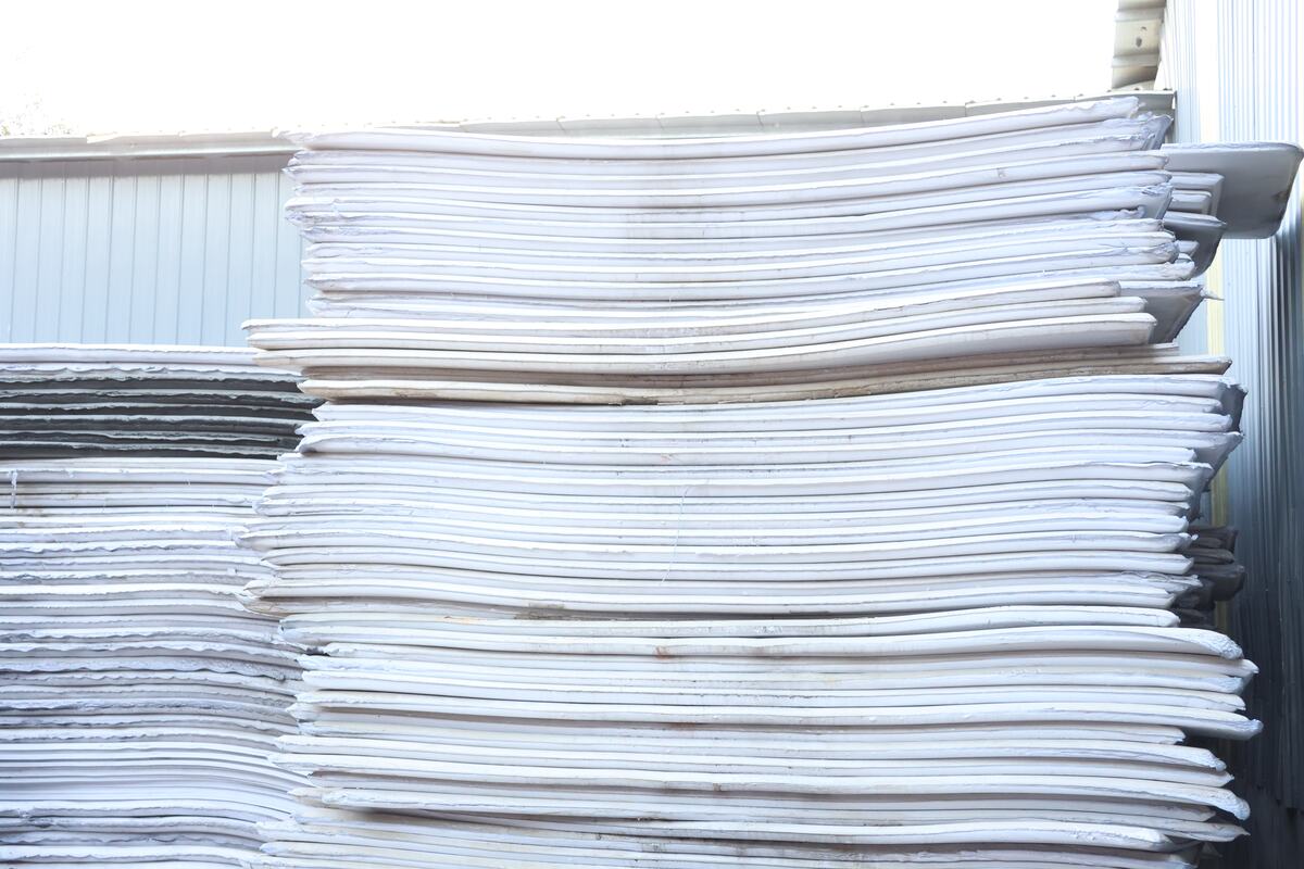 White EVA Foam Slab Thickness Reference